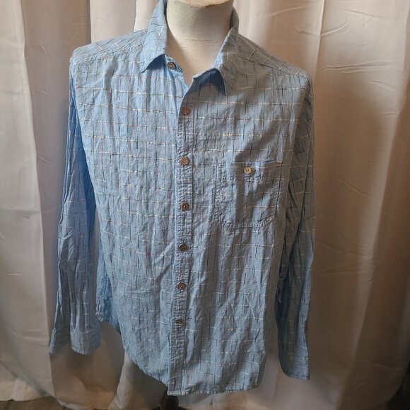 Men's The territory Ahead Button front shirt - L Check pattern Style T3631 - Picture 1 of 10